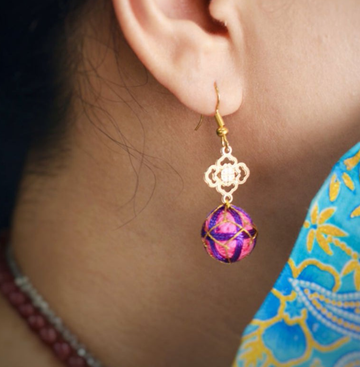 Threads of Heritage: The Story Behind the Handmade Embroidered Ball Earrings