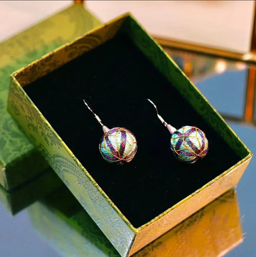 "Light, Love, and Thread: The Healing Elegance of Handmade Ball Earrings"