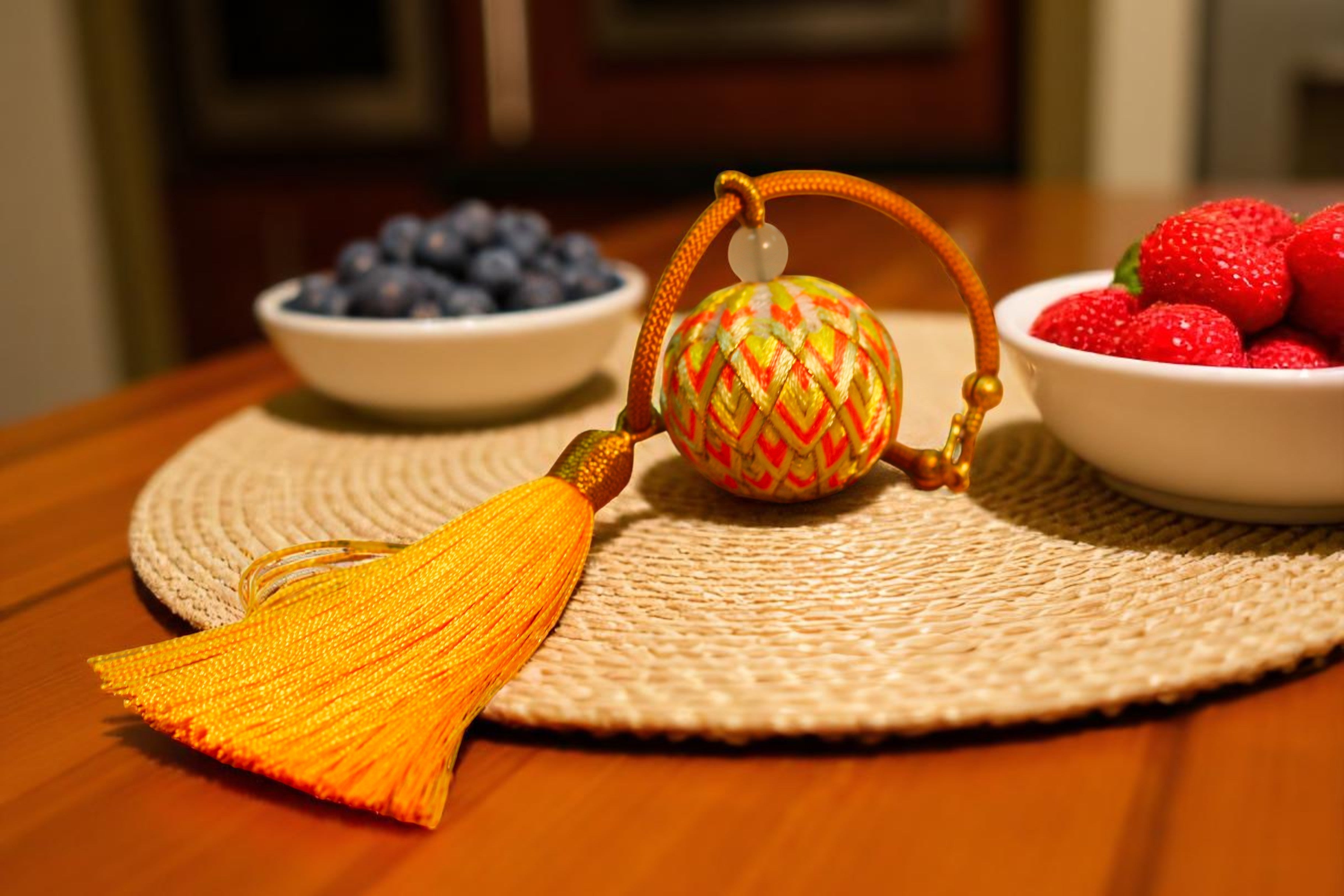 Handcrafted Chinese Embroidered Ball Tassel