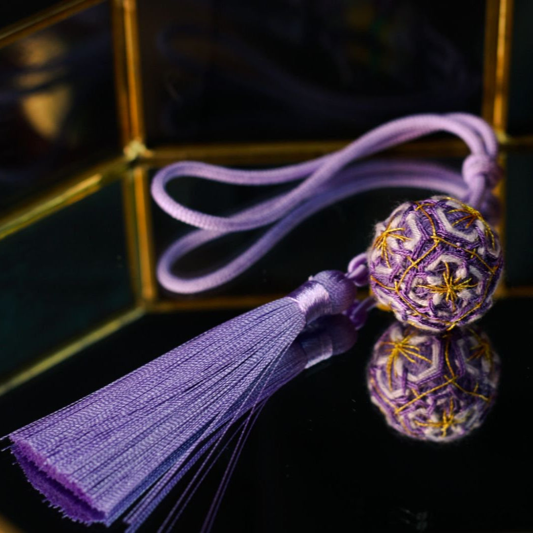 手工绣花绣球流苏吊饰